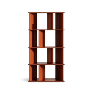 Minimal Vertical Bookcase Unit Color Sienna