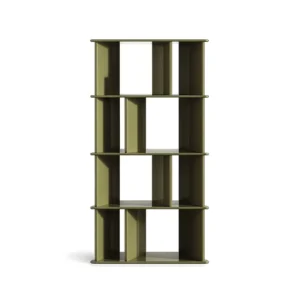 Minimal Vertical Bookcase Unit Color: Olive