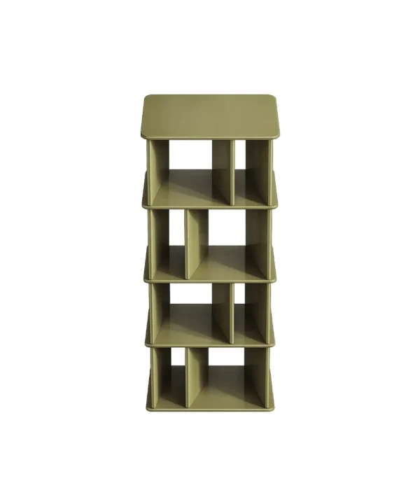 Minimal Vertical Bookcase Unit Color: Olive
